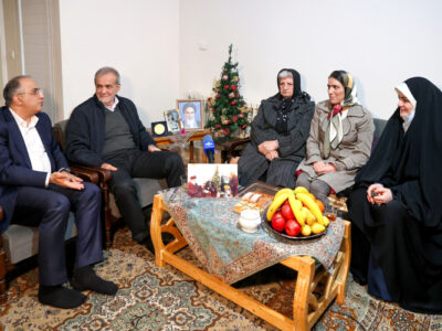 دیدار دکتر پزشکیان با خانواده شهید مسیحی
